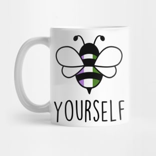 Cute Bee YourSelf Genderqueer Bee Gay Pride LGBT Rainbow Gift Mug